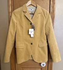 Uniqlo X Ines De La Fressange Blazer Jacket Womens Yellow Corduroy Button Up