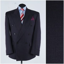 Mens Purple Double Breasted Blazer 42S US Size BENVENUTO Sport Coat Jacket