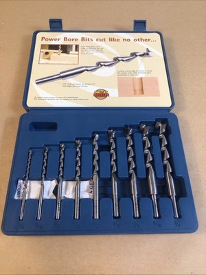 Rockler 9 Power Bore Bit Set / New Open Box