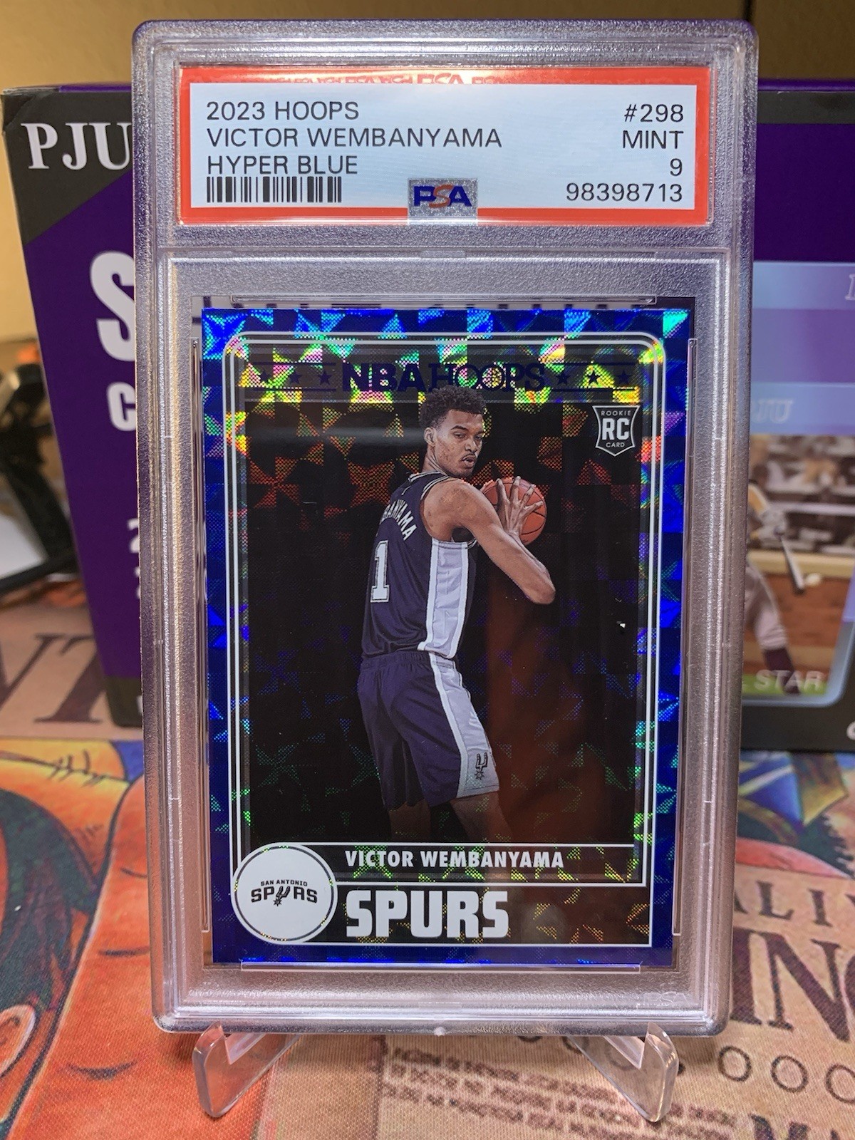 2023 Hoops Victor Wembanyama Hyper Blue #298 Psa 9