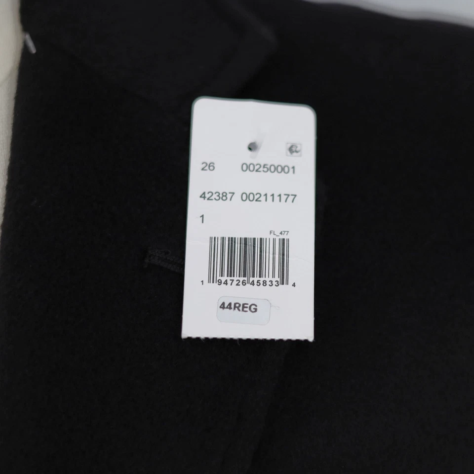 Abrigo clásico informal de lana negro de longitud media Brooks Brothers para hombre talla 44R Foto 4 de 4