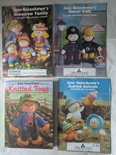 Knitted Toys Jean Greenhowe Bundle Hardback Book & 3 Knitting Pattern Booklets