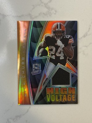 2022 Panini Spectra Football High Voltage Nick Chubb Patch 79/99