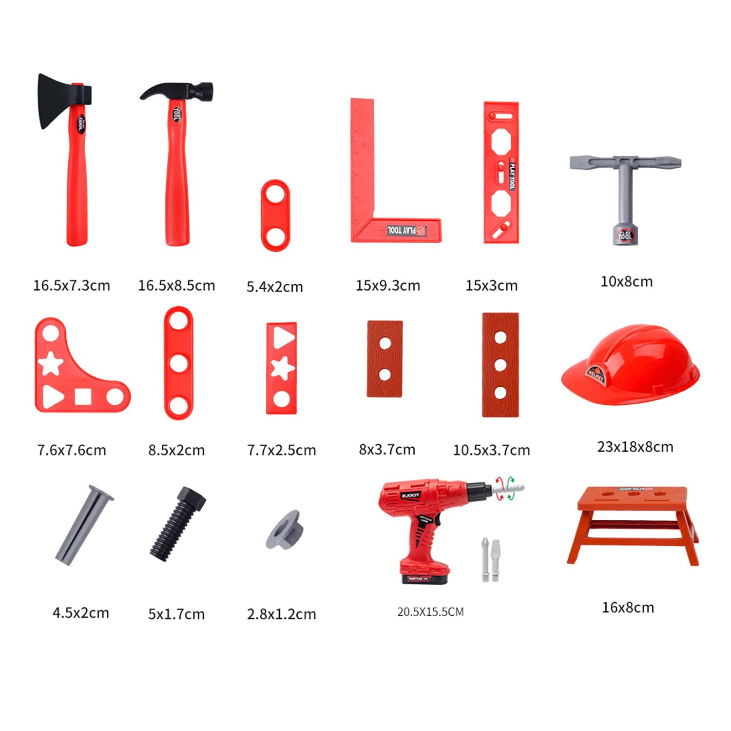 Kids Tool Set, 55 Pcs Kids Tool Set Pretend Play Kids Toys with Tool Box and ...