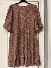 Loft Women's Multicolor Floral Above The Knee Dress Size 10. Ruffle. Fall