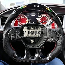 Led Carbon Fiber Steering Wheel For Dodgejeep Grand Cherokee Sxt Gt Srt 15