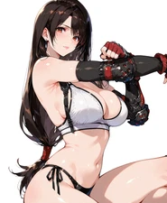 Tifa Lockheart FF7 Waifu Sticker Anime Weatherproof 6" Car Decal Final Fantasy