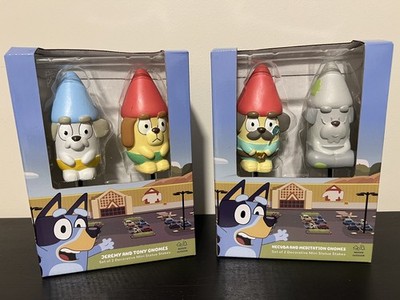 Brand new in Box: Bluey four decorative mini statue stakes (two sets of two)