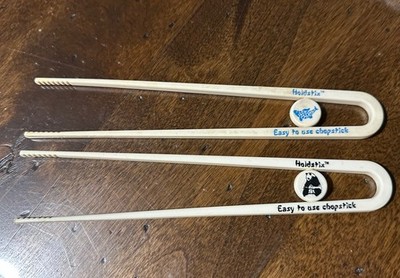 2 VTG Holdstix Chopstick Easy To Use Helper Learn Plastic Fish Panda Hold Stix