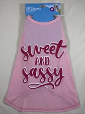 New! VibrantLife Pet Apparel Pink Sweet & Sassy Shirt W/ Ruffles Dog 20-50 lb M