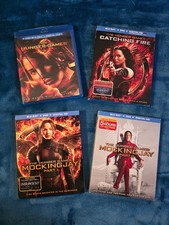 Hunger Games Complete 4-Movie Collection Blu-ray DVD Lot Catching Fire Mockingja