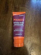 MANDO Whole Body Deodorant Invisible Cream Bourbon Leather 2.2oz SEALED