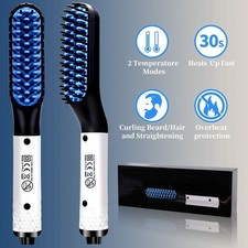 Mens Hair Straightener Comb Brush