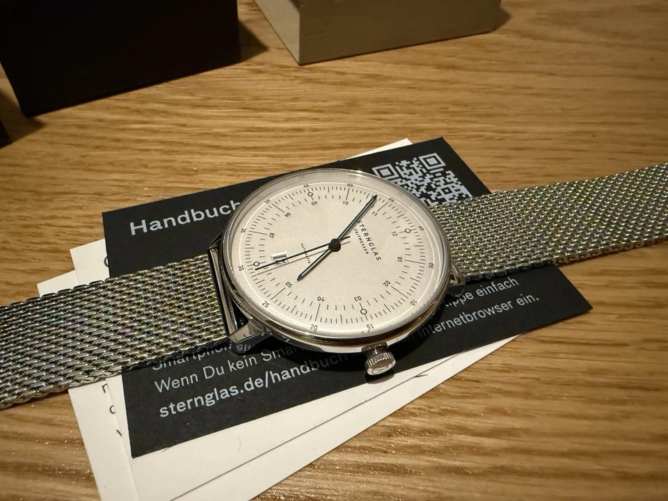 Sternglas Zeitmesser Hamburg Made in Germany Uhr AUTOMATIC Milanaise-Armband - Bild 2 von 4