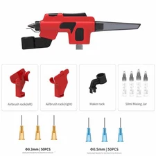 DSPIAE PT-AB Wash-Free Airbrush Set with 0.3/0.5mm Caliber Spray Needle Tool