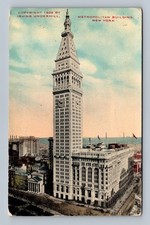 1909 Metropolitan Building New York Vintage Postcard By Irving Underhill 1909 Metropolitan Building New York Vintage Postcard By Irving Underhill