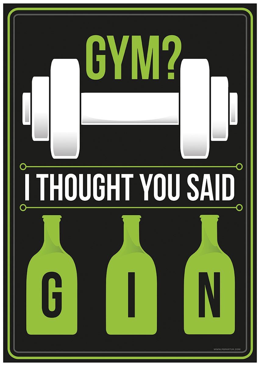 Laminated Gym? I Thought You Said Gin Mini Poster