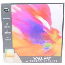 iHip Wall Art Wireless Audio Speaker Bluetooth w/ 2 Interchangeable Designs