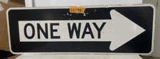 Authentic Road Street Traffic Sign One Way Right 12"x36". Lot 11-75