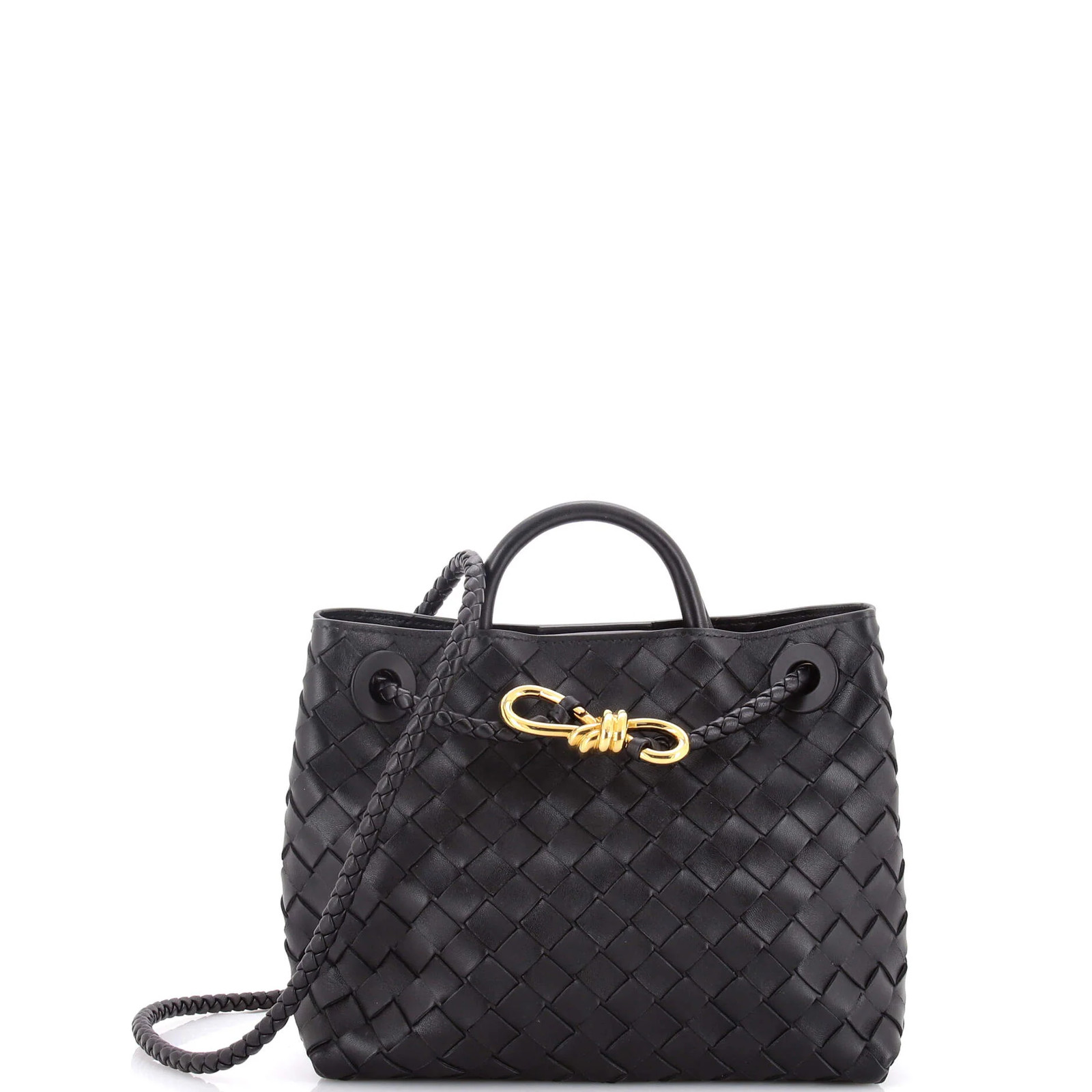 Bottega Veneta Andiamo Top Handle Bag Intrecciato Nappa Small