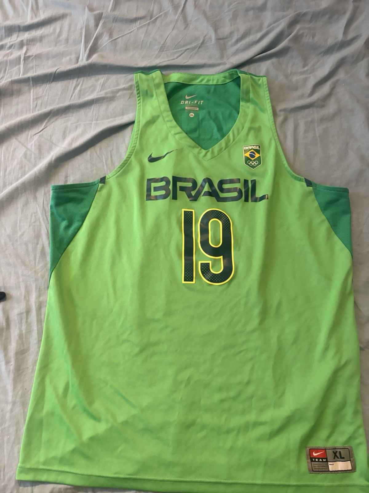 Nike Dri-FIT Canotta basket Brasile Brasil n.19 Barbosa verde taglia XL