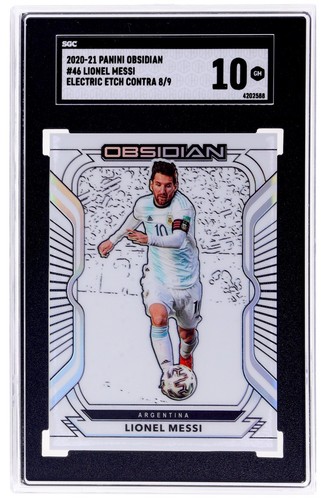 Lionel Messi [Contra] #46 2020 Panini Obsidian card