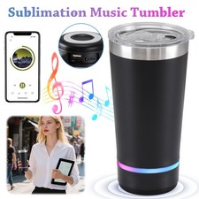 Portable Travel Mug With Bluetooth Speaker Stainless Steel Tumbler Xmas Gifts