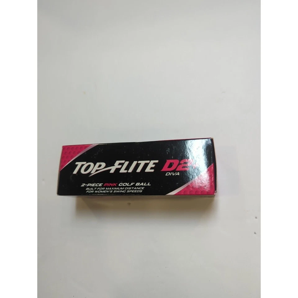 Nuevas pelotas de golf rosa Top Flite D2 Diva rosa distancia máxima para mujer paquete de 3 Foto 2 de 4