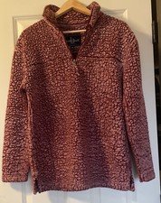 BOXERCRAFT Sweatshirt, Size M Women s Sherpa Quarter Zip Pullover
