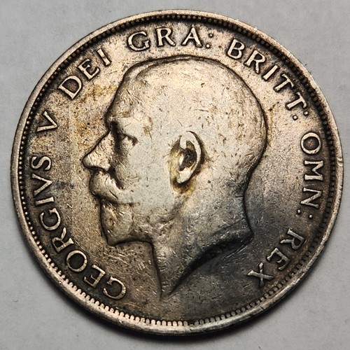 1918 Half Crown George V British England UK .925 Sterling Silver Coin GB-218E