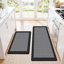 SofterCharm Kitchen Mats 2PCS Non-Slip Anti-Fatigue Cushioned Rugs Floor Mat 17.