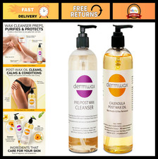 Pre Post Wax Care Kit - Cleanser Calendula Oil, 2-Piece Waxing Set