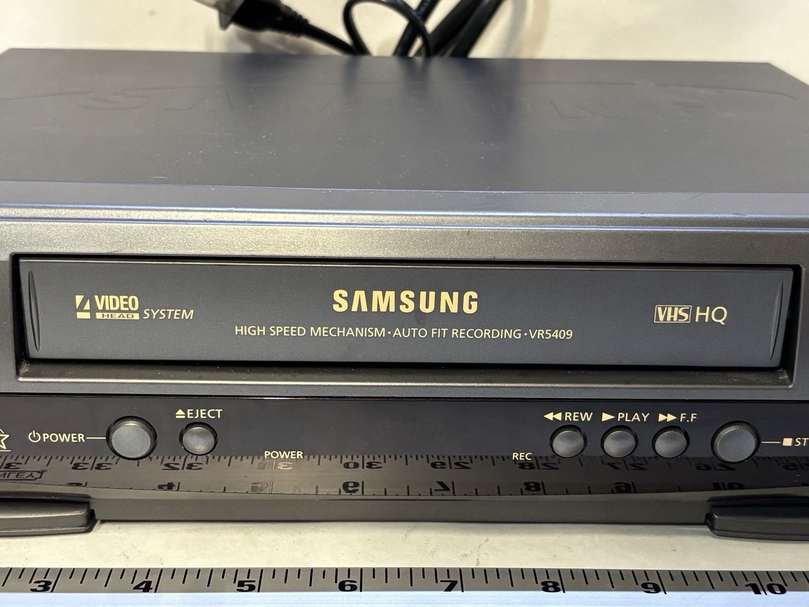 SAMSUNG VR5409 Video Cassette Player/Recorder 4 Head No Remote