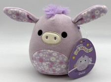 NWT Squishmallows Delzi the Purple Donkey 5 Plush Toy