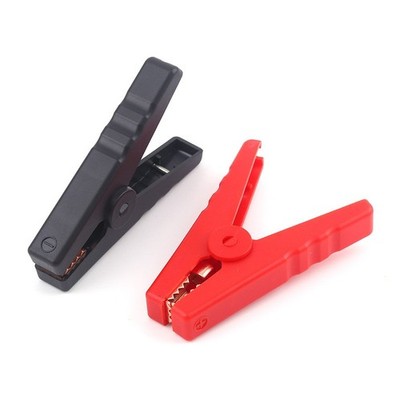 2x Large 100A Crocodile For Alligator Clips Car Battery Chargers Insulated Clamp