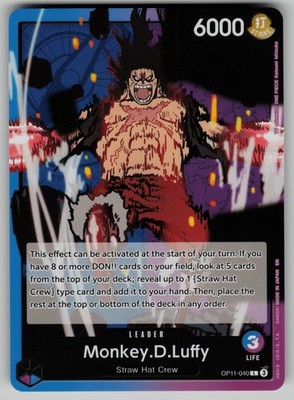 Monkey.D.Luffy (040) OP11-040 A Fist of Divine Speed One Piece TCG