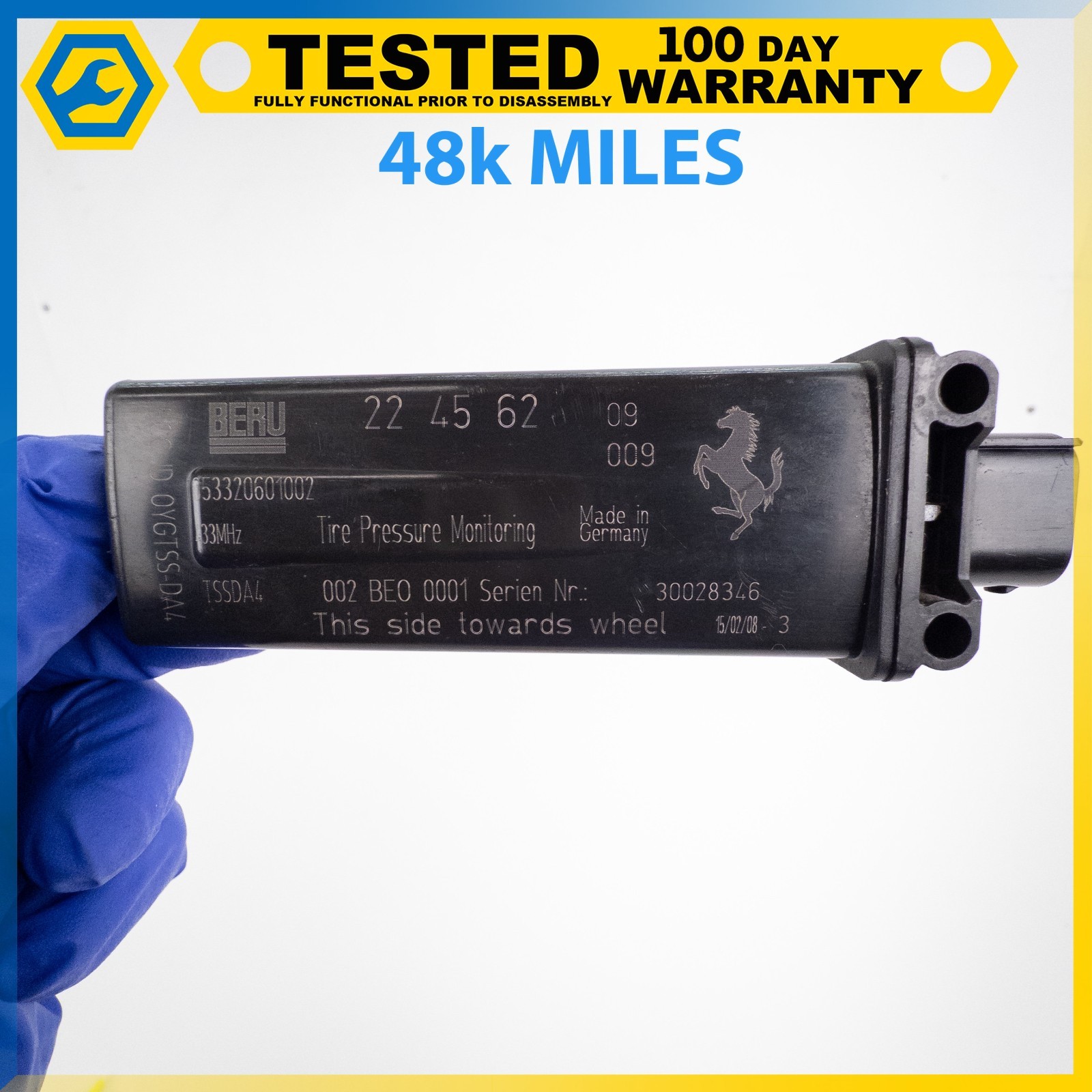 05-13 MASERATI GRANTURISMO FERRARI 599 612 TPMS TIRE PRESSURE MONITOR SENSOR OEM