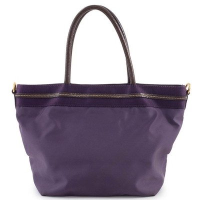 PRADA パープル ハンドバッグ PRADA Purple Nylon Enamel Womens Tote Bag Handbag BN1756 Pre-owned