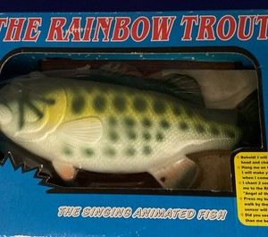 TRAVIS THE SINGING Trout Gemmy Motion Activated Open Box 1999 Vtg EUR 21,52 - DE