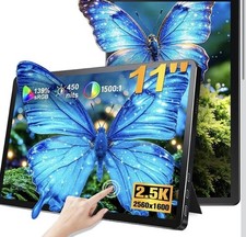 11" 2.5K Portable Monitor Touchscreen,139% sRGB for MacBook(Black) | black