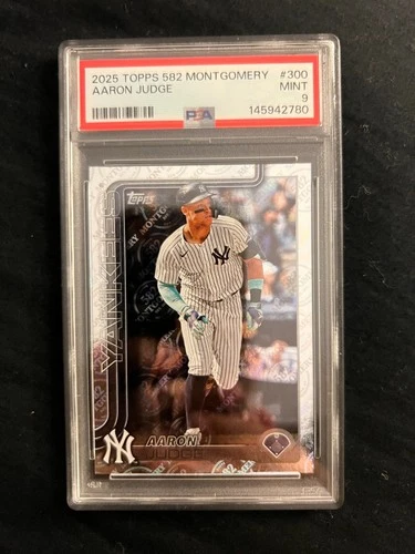 2025 Topps 582 Montgomery Club Set #300 Aaron Judge MVP NYY PSA 9 MINT