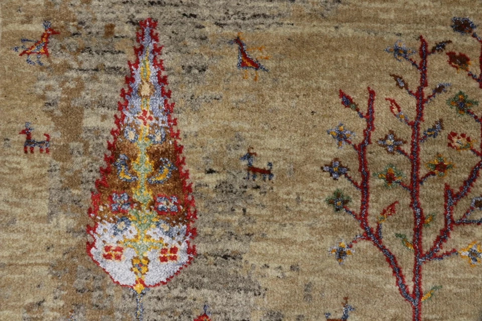 Gabbeh Loribaft Tapis Main Fait 243 x 179 Multicolore Rectangle - Photo 2/4