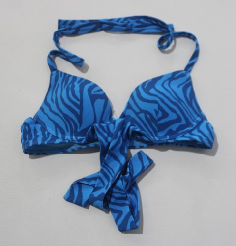 Adore Me Damen Rimini Push Up Zebramuster Bikini DM9 Aquamarin Größe 34A Neu mit Etikett