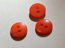 NEW 25 1/2 INCH 12.7 MM FALL ORANGE PEARL FINISN DOME SHAPE 2 HOLE BUTTONS
