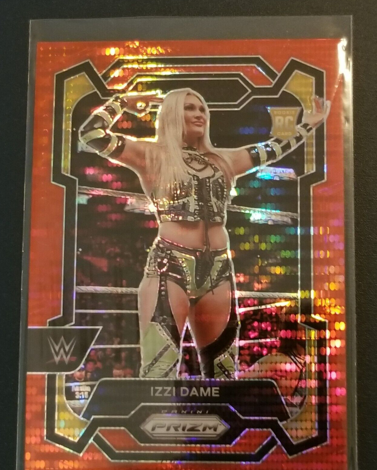 2024 Panini Prizm WWE Izzi Dame Red Pulsar Prizm Rookie RC 140/399