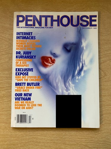 Penthouse Magazine December 1995 Pet Nikki Tyler Brett Butler Vintage Blonde Bra