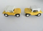 2 Vintage 1970's TONKA #55430 Yellow Dune Buggy's with White Canopies