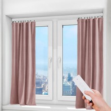 Motorized curtain track w/ remote control, w/ Alexa, Google Home US US US