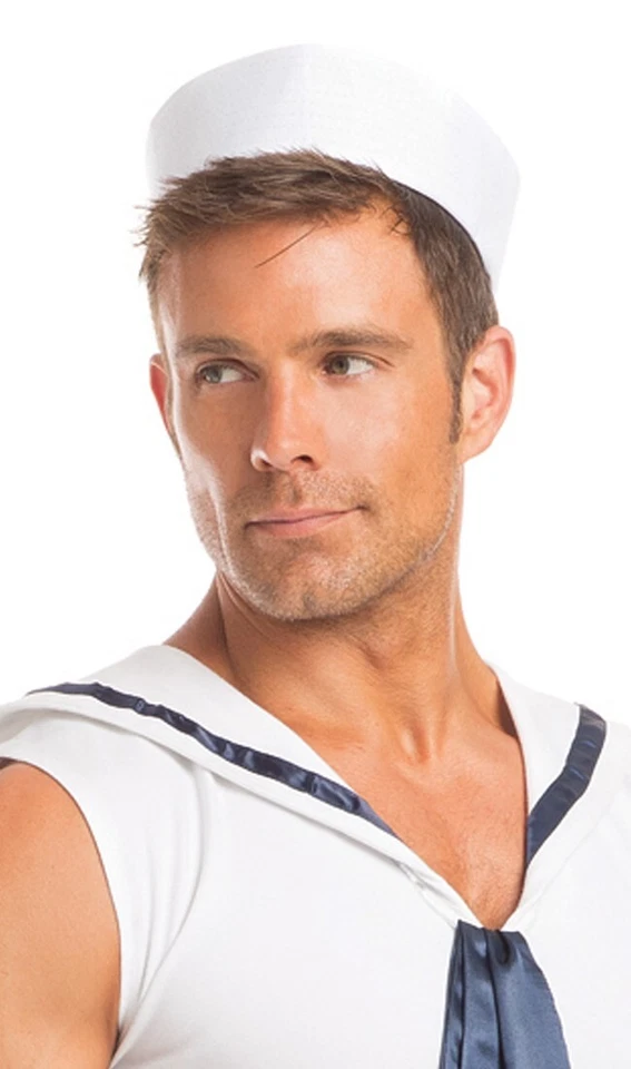 Sombrero de Marinero Blanco Servicio Copa Dixie Gorro Gorra Uniforme de Mar Disfraz 234 Foto 3 de 4