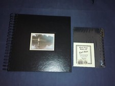 Scrapbook Albums w/ black text pages Lot of 2 spiral-bound 2000s VG 230421